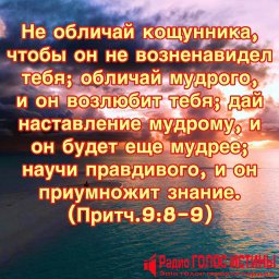 Притчи 9:8-9